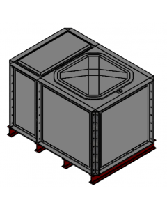 1500 Litre GRP Sectional Water Tank with Internally Flanged Base (IFB) - 1.5X1X1