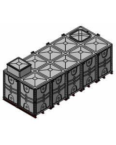 15000 Litre GRP Sectional Water Tank with Internally Flanged Base (IFB) - 5X2X1.5