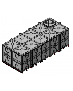 15000 Litre GRP Sectional Water Tank with Internally Flanged Base (IFB) - 5X2X1.5