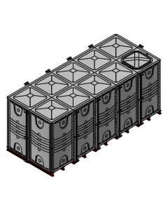 20000 Litre GRP Sectional Water Tank with Internally Flanged Base (IFB) - 5X2X2