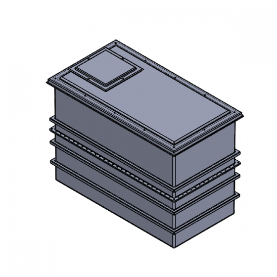 3001 Litre GRP Two Piece Water Tank - Insulated