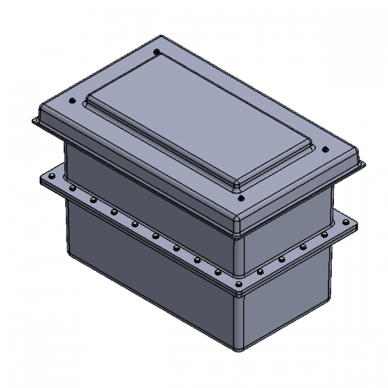 90 Litre GRP Two Piece Water Tank - Insulated