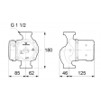 Grundfos UPS 25-55N (180) Hot Water Service Circulator