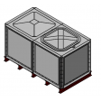 2000 Litre GRP Sectional Water Tank with Internally Flanged Base (IFB) - 2X1X1