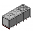 3000 Litre GRP Sectional Water Tank with Internally Flanged Base (IFB) - 3X1X1