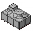 6000 Litre GRP Sectional Water Tank with Internally Flanged Base (IFB) - 3X2X1