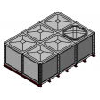 6000 Litre GRP Sectional Water Tank with Internally Flanged Base (IFB) - 3X2X1