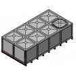 8000 Litre GRP Sectional Water Tank with Internally Flanged Base (IFB) - 4X2X1